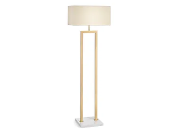 2421FL - LED brass floor lamp with Carrara marble base by Il Paralume Marina - view 2